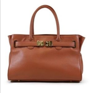 Brown Leather Onna Ehrlich Maya Handbag